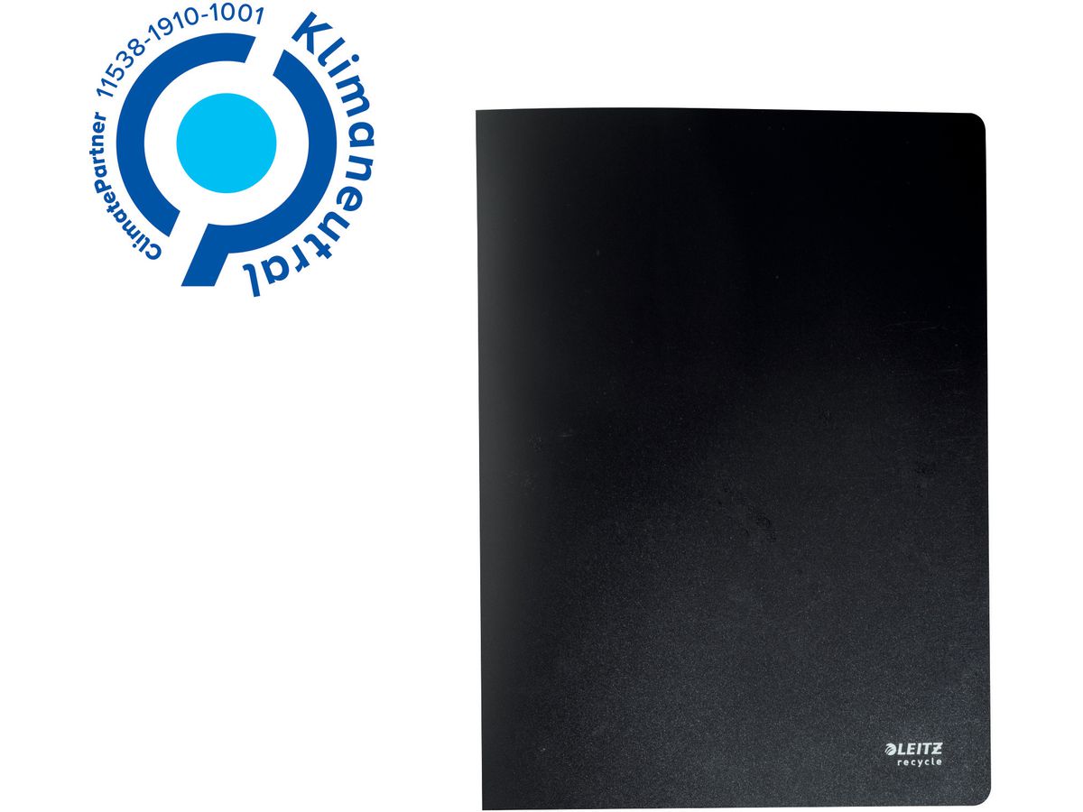 LEITZ Cartella Recycle PP A4 4676-00-95 nero 20 buste (4002432127993)