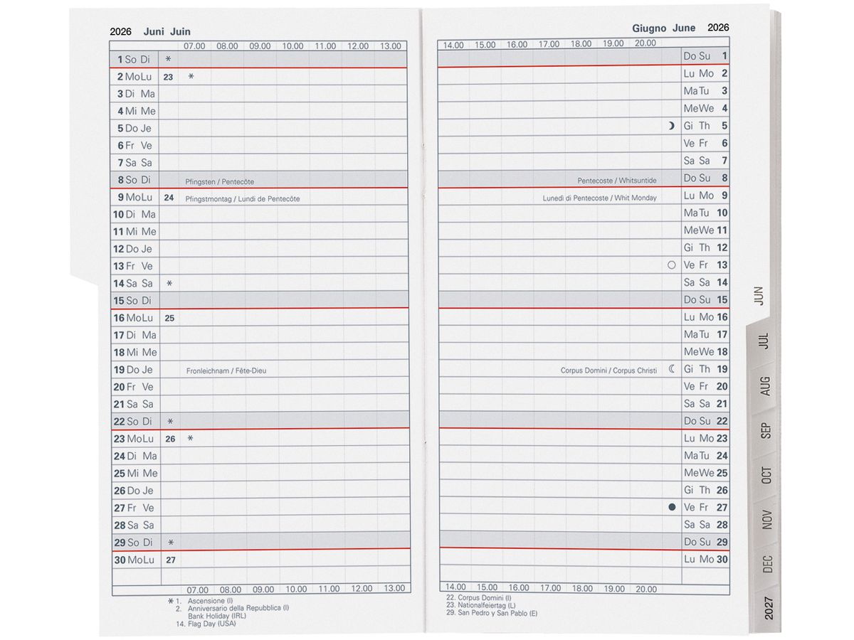 BIELLA Planer Luzern Colorful 2026 855527090026U 1M/2S petrol ML 8.7x15.3cm (7611365526871)