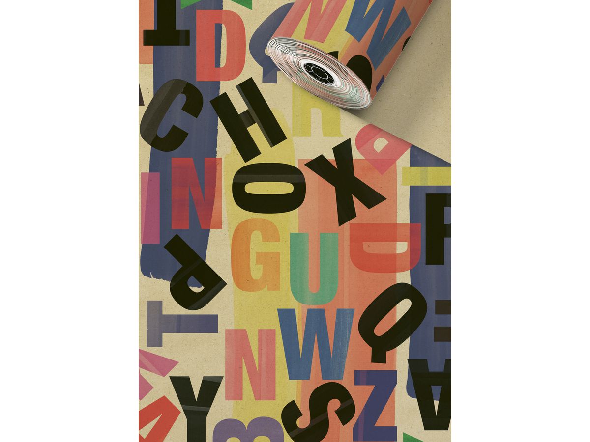 STEWO Geschenkpapier Letras 2522542920 rot 0,5x150m (7630050859056)