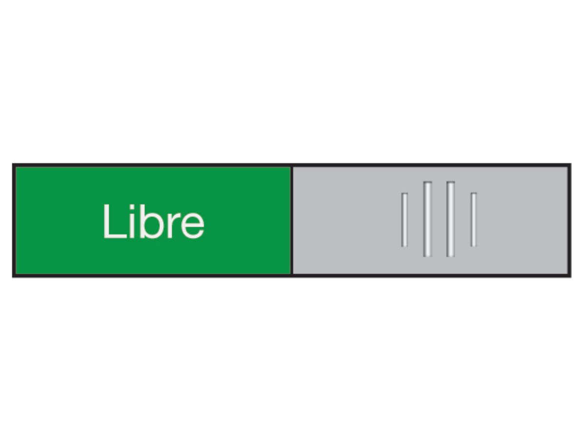 BEREC Türschild 27,4x102mm 314.082 Alu, Libre-Occupé (7640106625627)