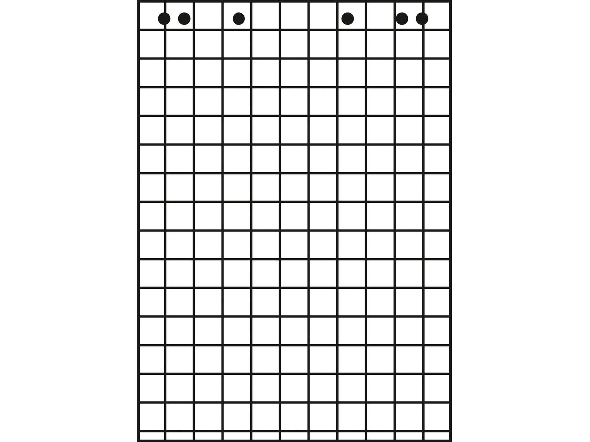 LANDRE Flipchart-Block 68x99cm 10050589 80g, kariert, recycl. 5x20 Bl. (4006144604148)
