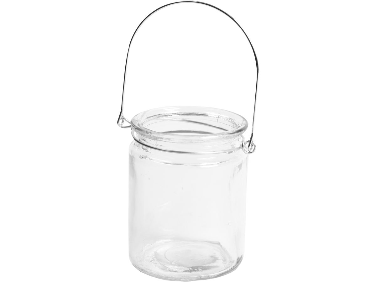 I AM CREATIVE Teelichtglas 5100.27 mit Bügel Durchmesser 8x10cm (7611983165889)