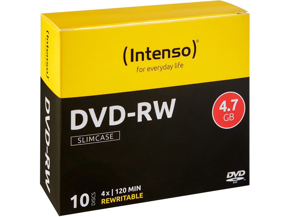 INTENSO DVD-RW Slim 4.7GB 4201632 4x 10 Pcs (4034303006236)