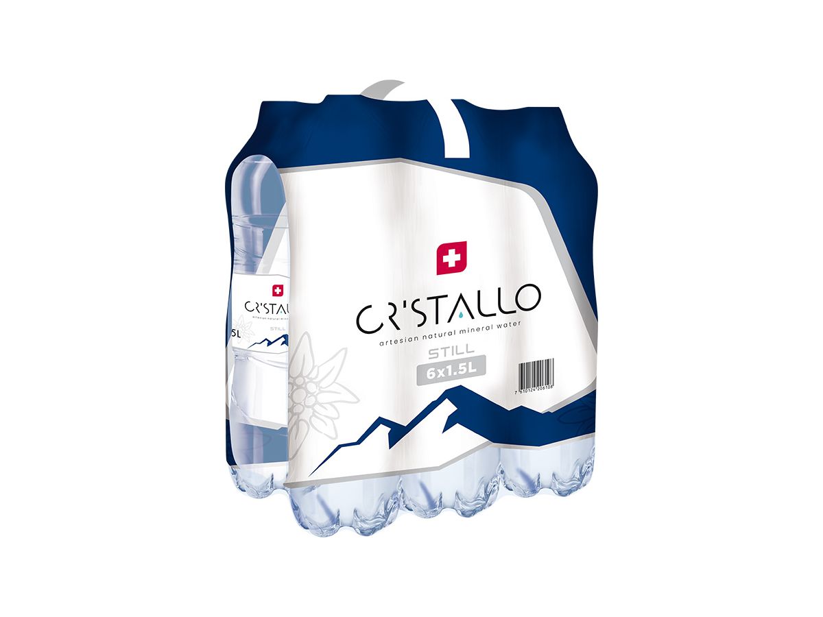 CRISTALLO blau, ohne Kohlensäure, Pet 2086 150 cl, 6 Stk. (7610124206108)
