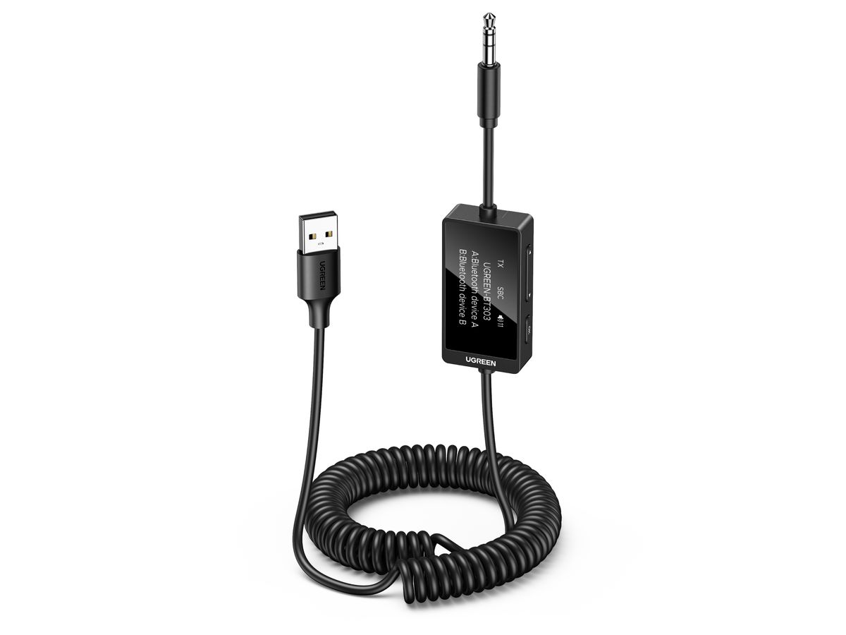 UGREEN Audio Receiver & Transmitter 45236 Bluetooth, Black (6941876242368)