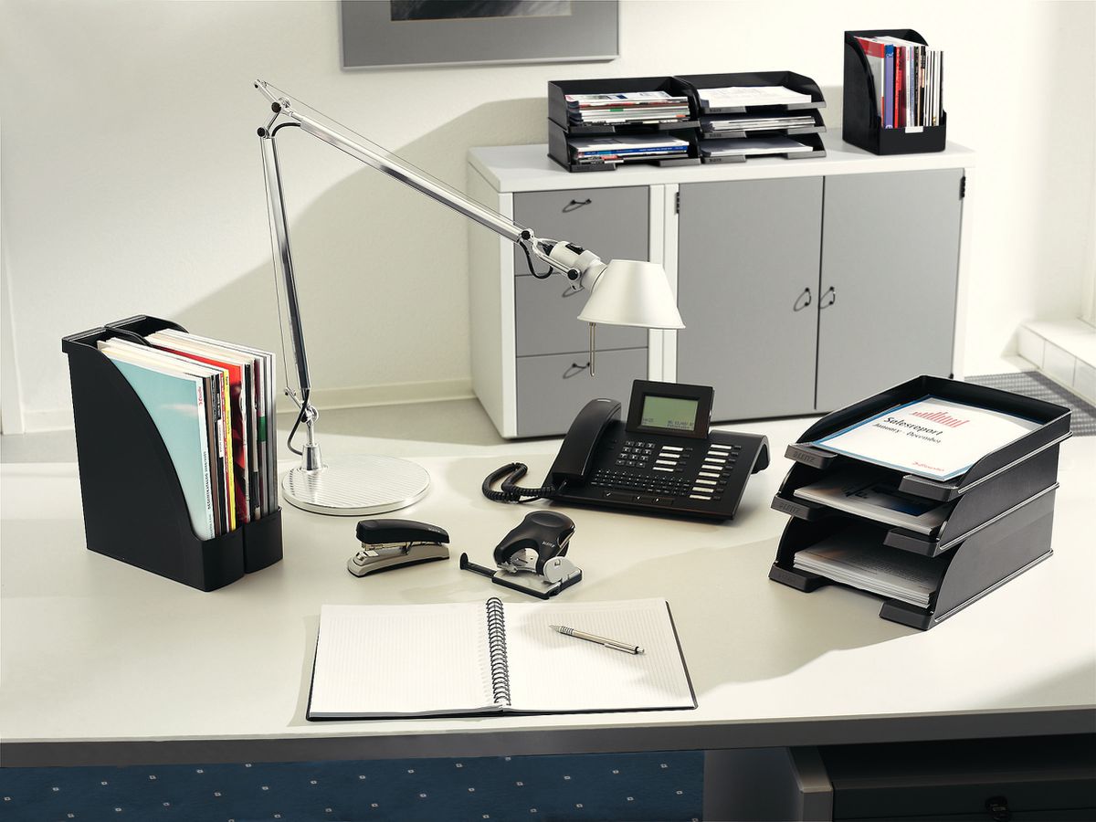 LEITZ Corbeille courrier Jumbo+ A4 52330095 noir (4002432370917)