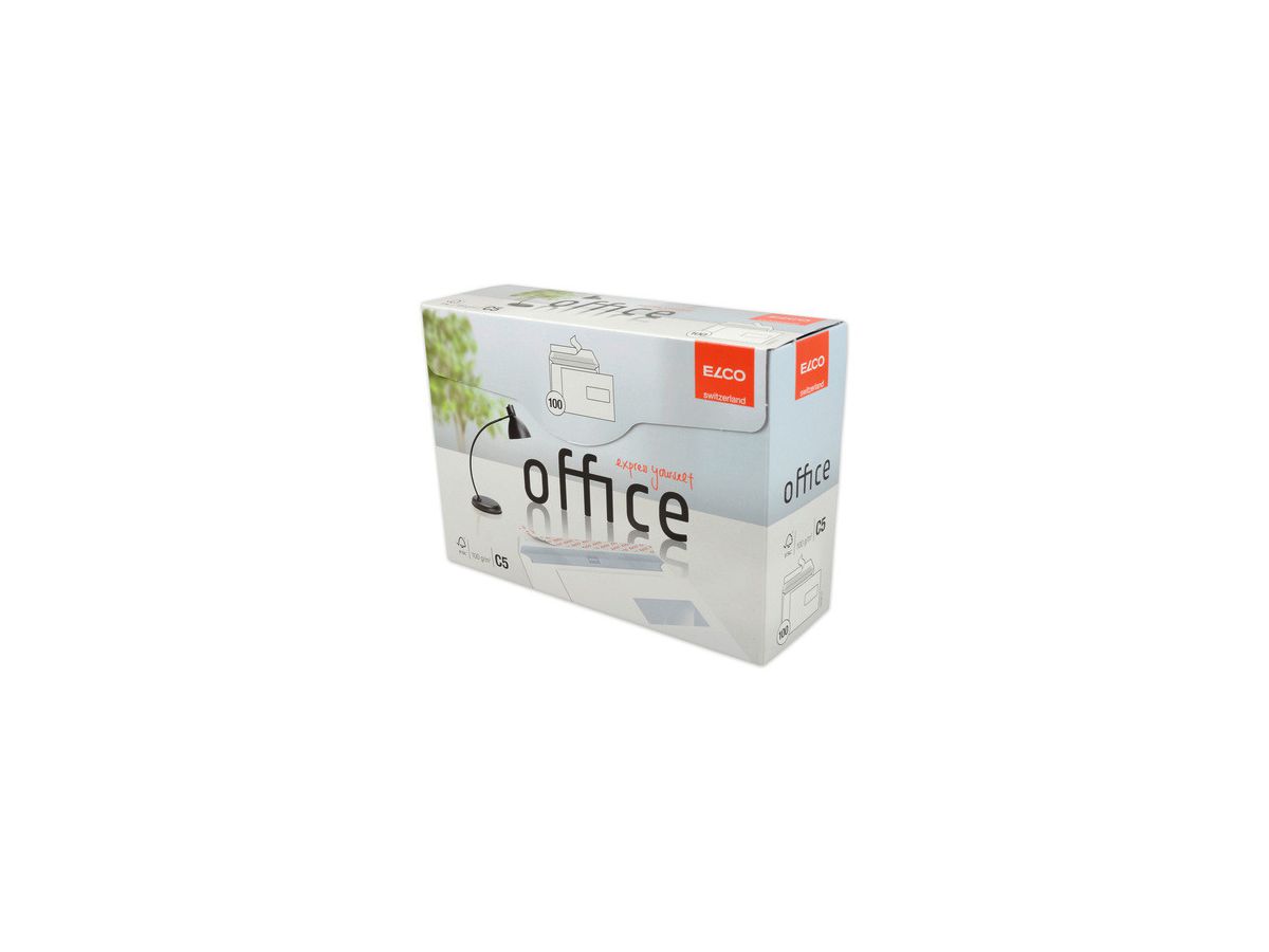 ELCO Couvert Office Fenster re. C5 74536.12 100g,hochweiss,Kleber 100 Stk. (7610425348903)