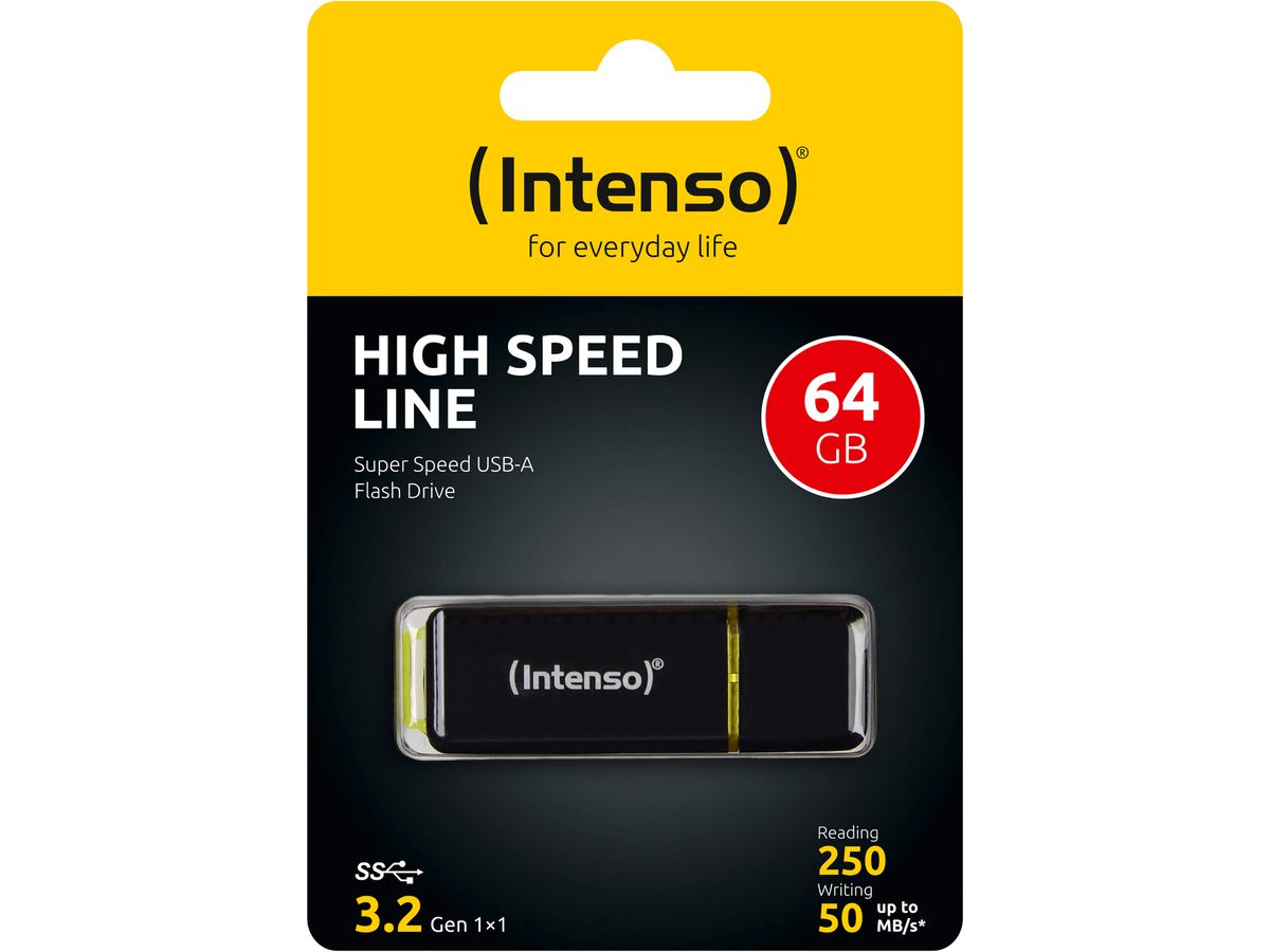 INTENSO USB-Stick High Speed Line 3537490 64GB, USB 3.2 Gen 1x1 (4034303026845)