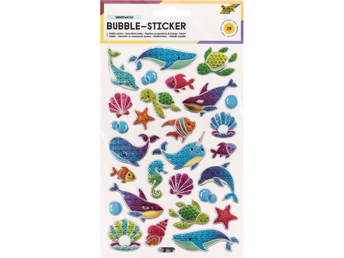 FOLIA Bubble-Sticker 14x21cm 19502 Underwater (4001868106657)