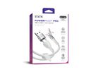 STATIK PowerPivot Pro Nylon Braided PUP-0455-6FT-CC-WHT USB-C to C, 2m,100W White (0810024057696)