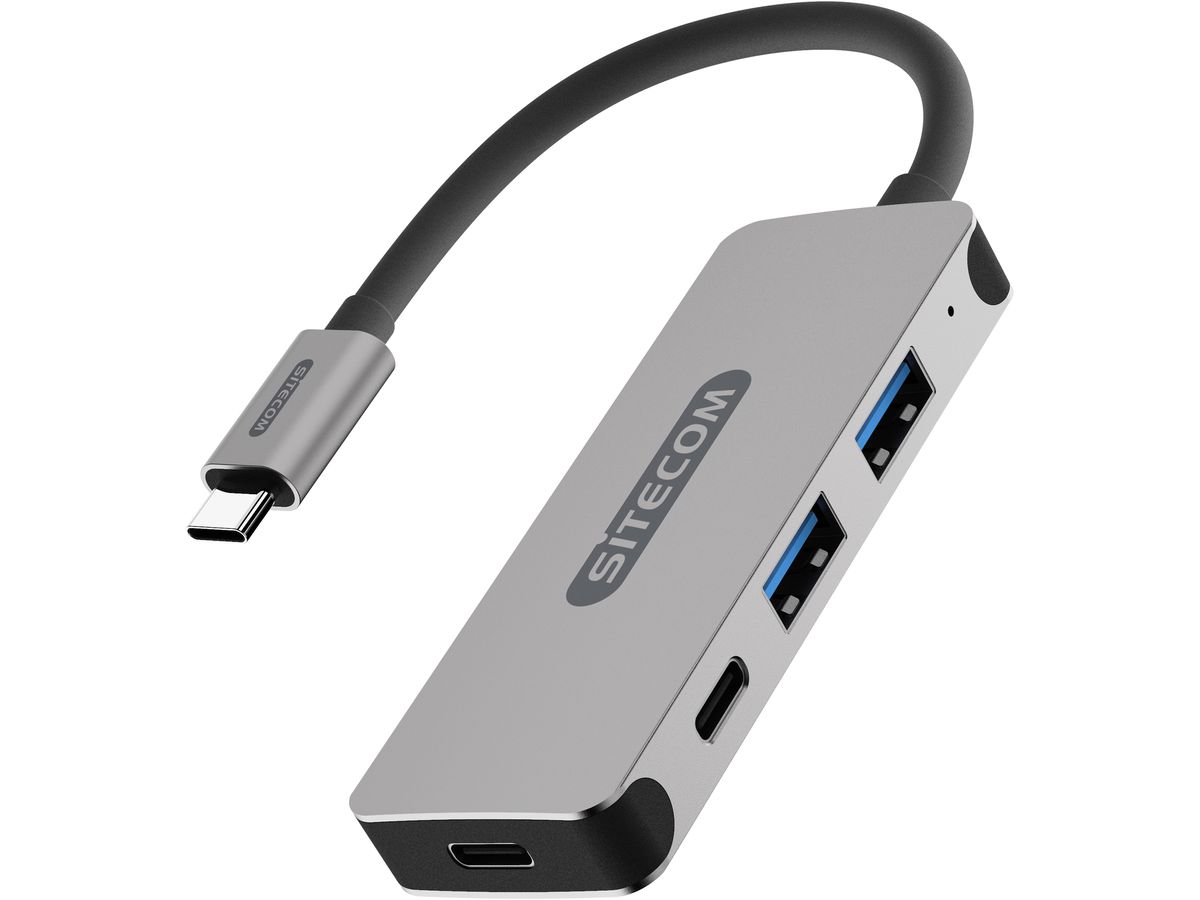 SITECOM USB-C Hub 4 Port CN-384 2x USB 3.1-A + 2x USB-C 5Gbps (8716502030798)