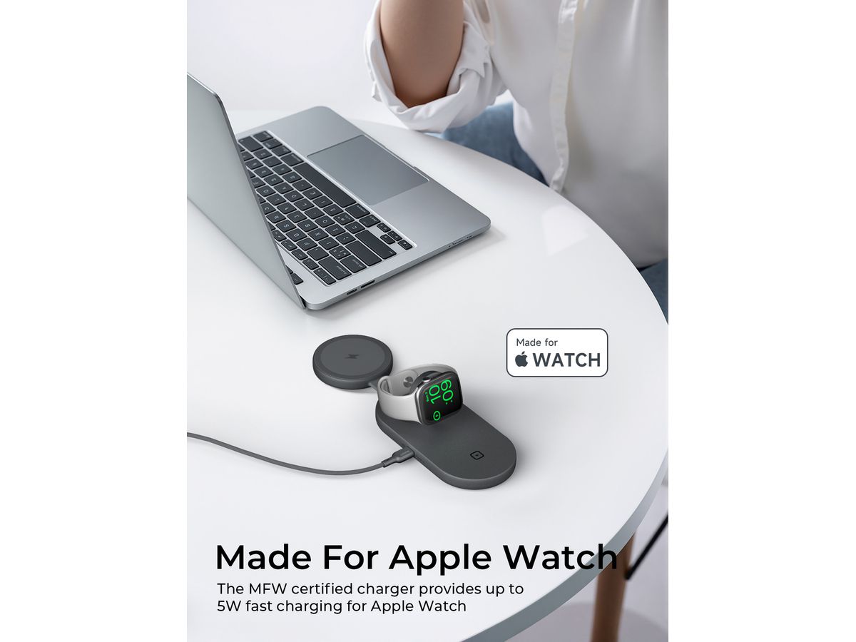 AUKEY MagFusionC 3-IN-1 foldable LC-MC313 Wirel.Charger Qi2 15W+5W+5W (0689323790555)