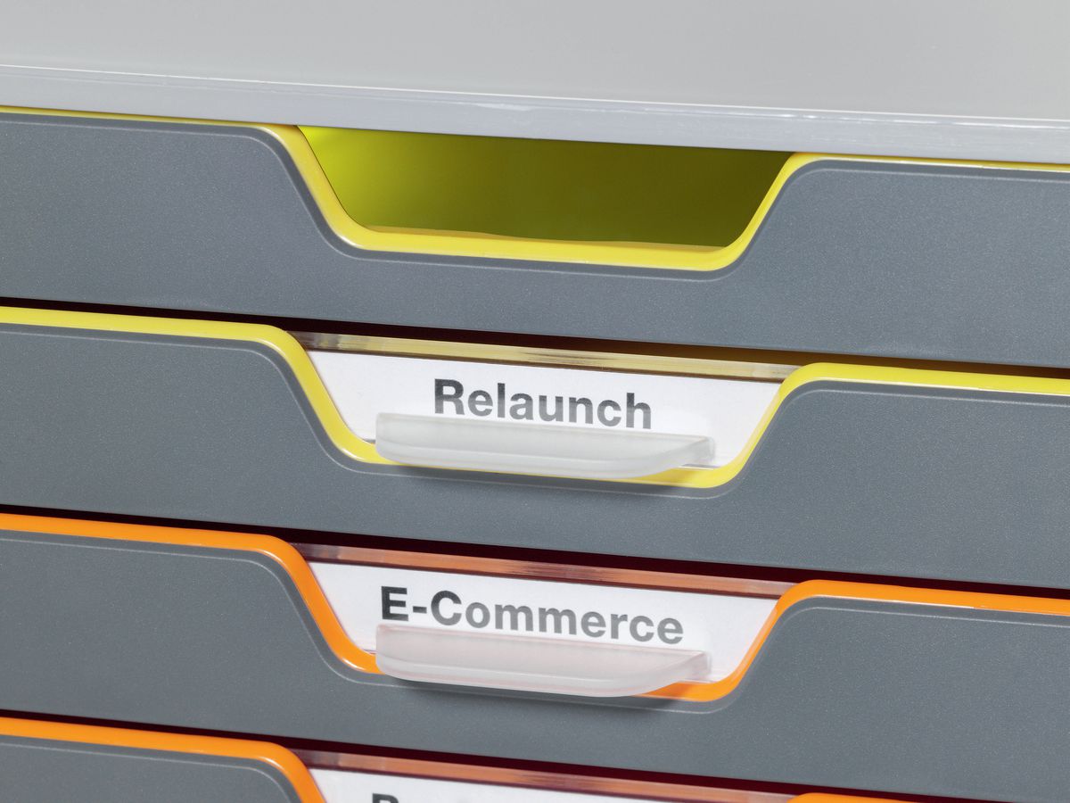 DURABLE Schubladenbox Varicolor 10 761027 grau/bunt 10 Fächer (4005546701615)