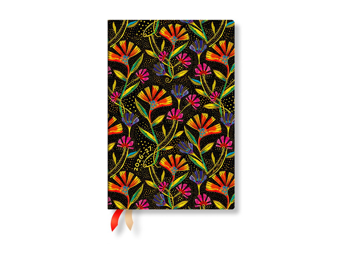 PAPERBLANKS Agenda Wildblumen Mini 26/27 DD1725-8 1S/2P 18M AL HOR HC 9.5x14cm (9780349717258)