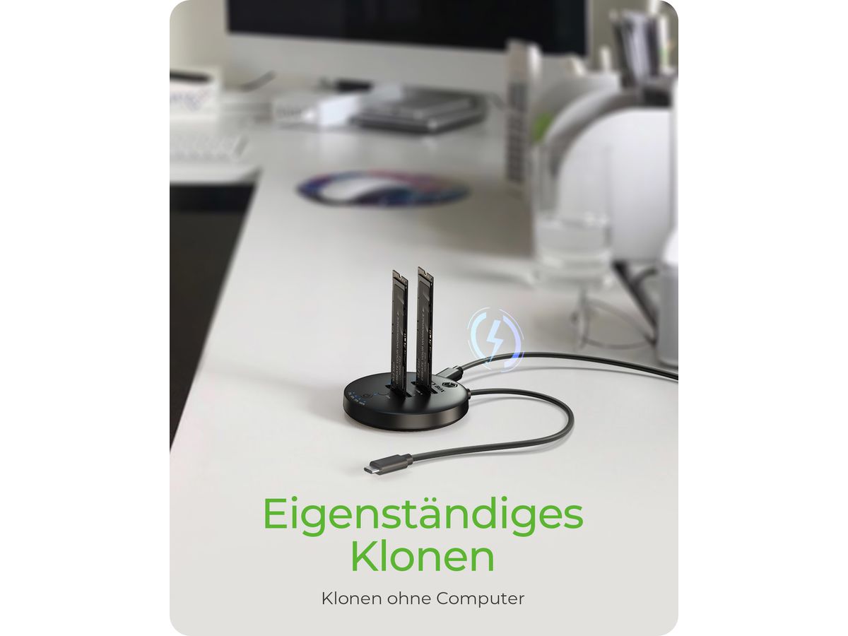 ICY BOX Clone & DockingStation for IB-1612MCL-C31 2x M.2 NVMe SSD (4250078175117)