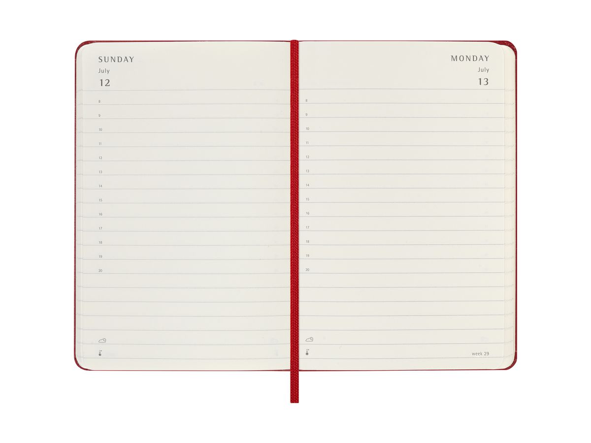 MOLESKINE Agenda Classic Pocket 2026 DHF212DC2Y26 1J/1P rouge écarlate HC 9x14cm (8056999274610)
