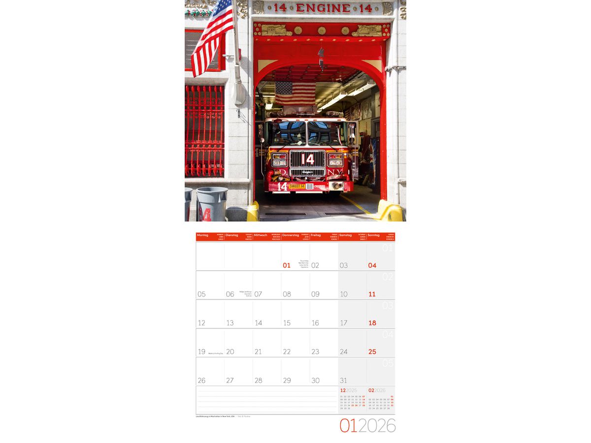 ACKERMANN Bildkalender 2026 4617 Feuerwehr ML 30x30cm (9783838446172)