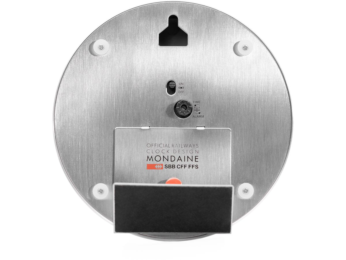 MONDAINE Wand / Tischuhr 125mm A997.16SBB.1 weiss, Weckfunktion (7611382636010)