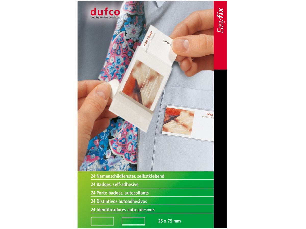 DUFCO porte-noms 53002.425 25x75mm 24 pcs. (7610259005553)