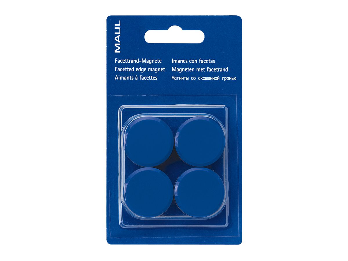 MAUL Magnete 30mm 2.13 blau 4 Stück (4002390027250)