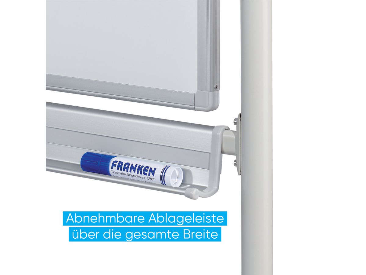 FRANKEN Tableau tournant 150x100cm ST202 gris émaillé (4016946003186)