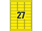 AVERY ZWECKFORM Etichette 63,5x29,6mm L6004-25 giallo, non perm. 675pz./25fl. (4004182608456)
