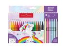 FABER-CASTELL Filzstifte Einhorn 554221 inkl. Sticker 24 Stück (4005405542212)