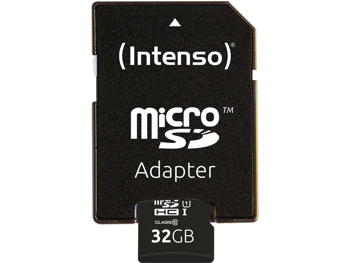 INTENSO Micro SDHC Card PREMIUM 32GB 3423480 with adapter, UHS-1 (4034303019830)