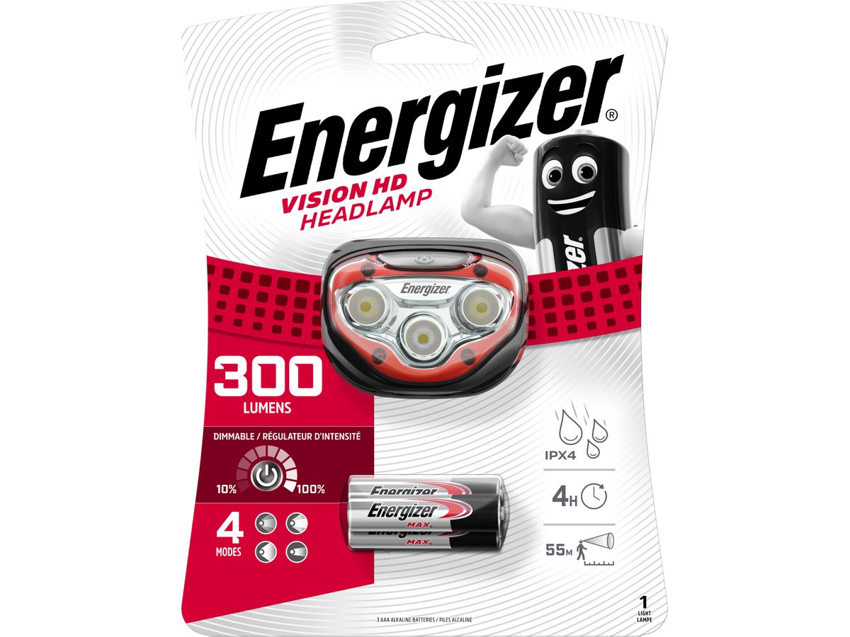 ENERGIZER Lampada frontale Vision HD E300280507 rosso/nero (7638900316377)