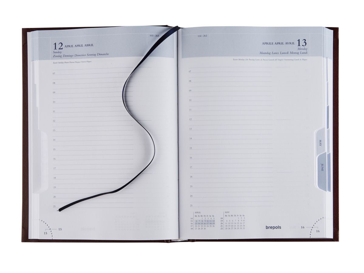 BREPOLS Agenda Minister Lima Ku. 2026 0.218.1256 1T/1S blau 14.8x21cm (5412303004879)