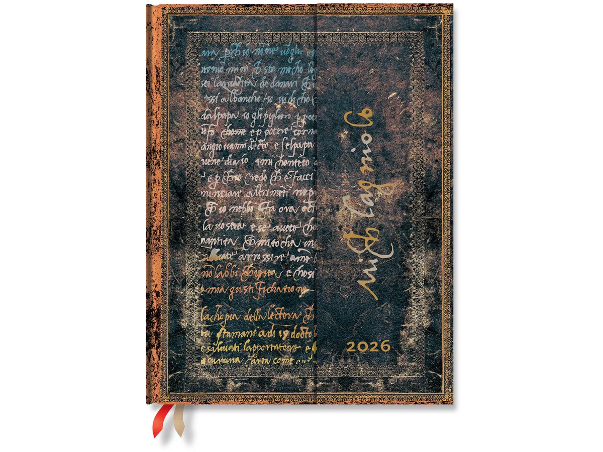 PAPERBLANKS Agenda Michelangelo Ultra 2026 DD0641-2 1W/2S HOR Ultra HC DE 18x23cm (9780349706412)