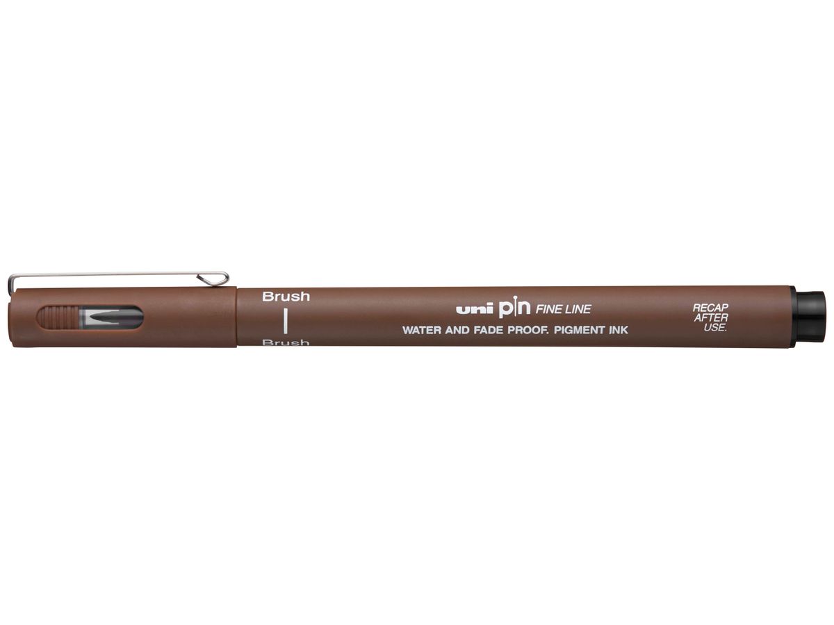 UNI-BALL Fineliner Pin Brush PINBR-200(S) SEPIA sepia braun (4902778230855)