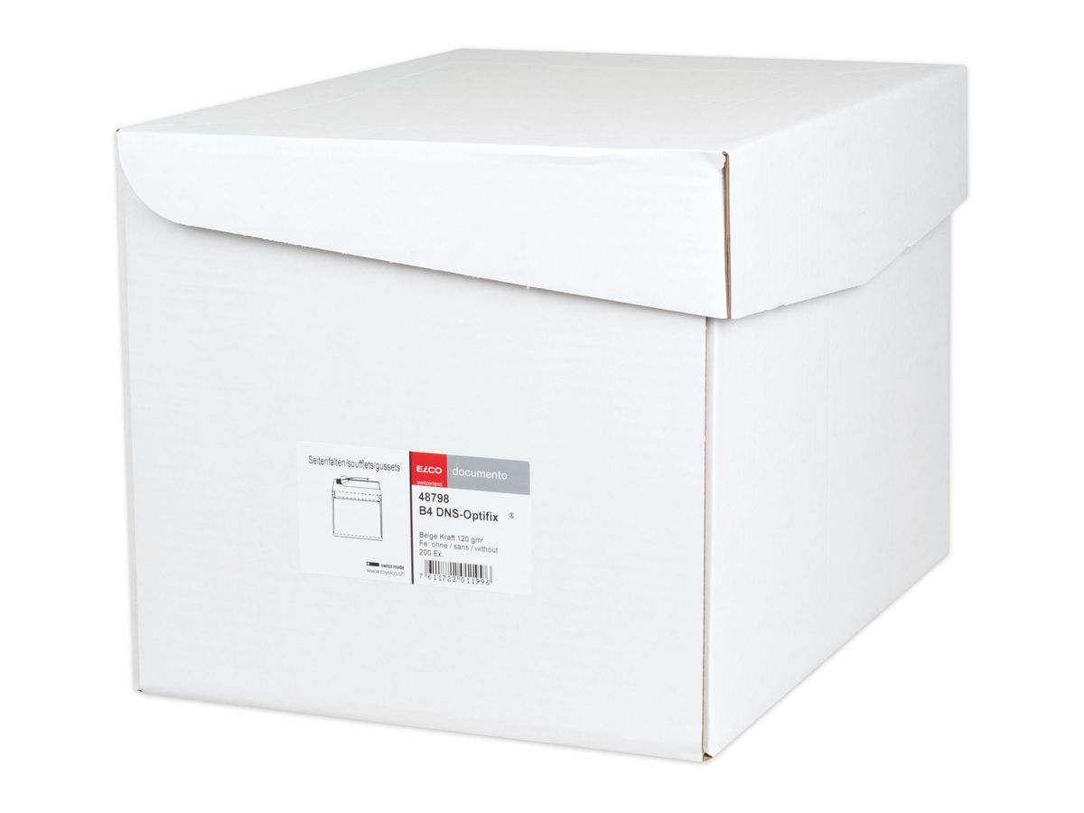 ELCO Buste Documento Kraft B4 48798 120g, beige, colla 200 pezzi (7611722011996)