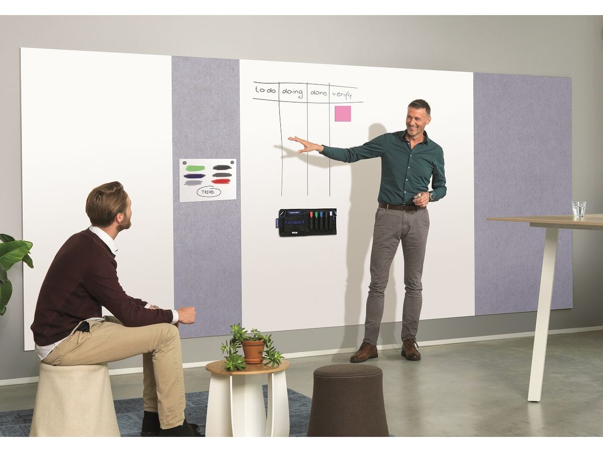 MAGNETOPLAN Design-Thinking Whiteboard Set 1010201 grigio (4013695062013)