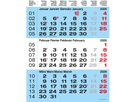 CALENDARIA 3-Monats-Wandkalender 2026 9783036205519 blau 31x40cm (9783036205519)