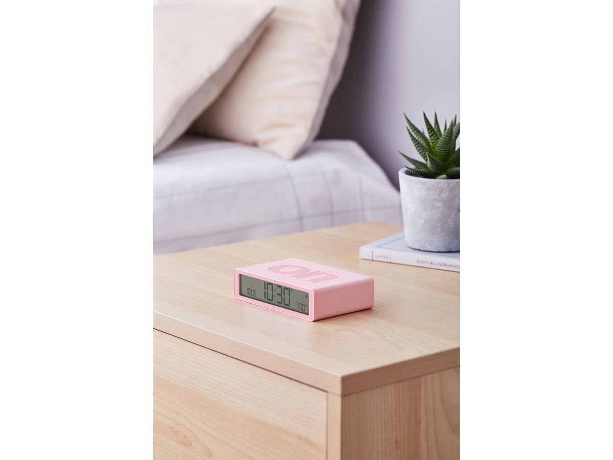 LEXON Wecker Flip Classic LR157P2 pink, USB-C (3660491209367)