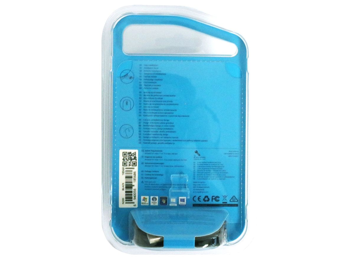 RAPOO N200 wired Optical Mouse 18548 Black (6940056185488)