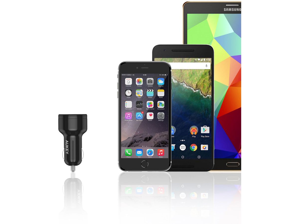 AUKEY Expedition CarCharger42W bl. CC-T11 3-Port,USB-type A QC3 (0608119197590)