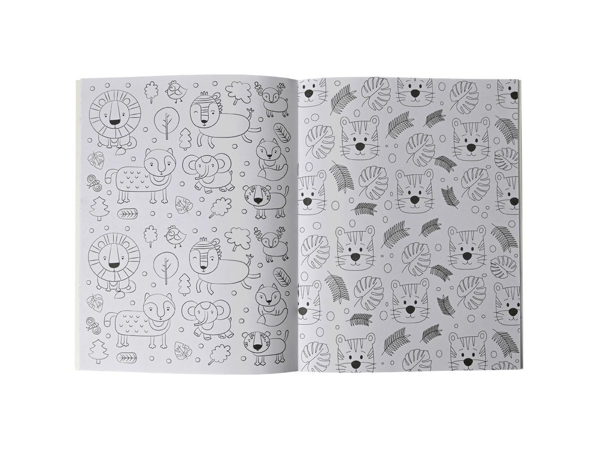 ROOST Libro da colorare Doodle A4 B212 2 pezzi assortiti (8711851212000)