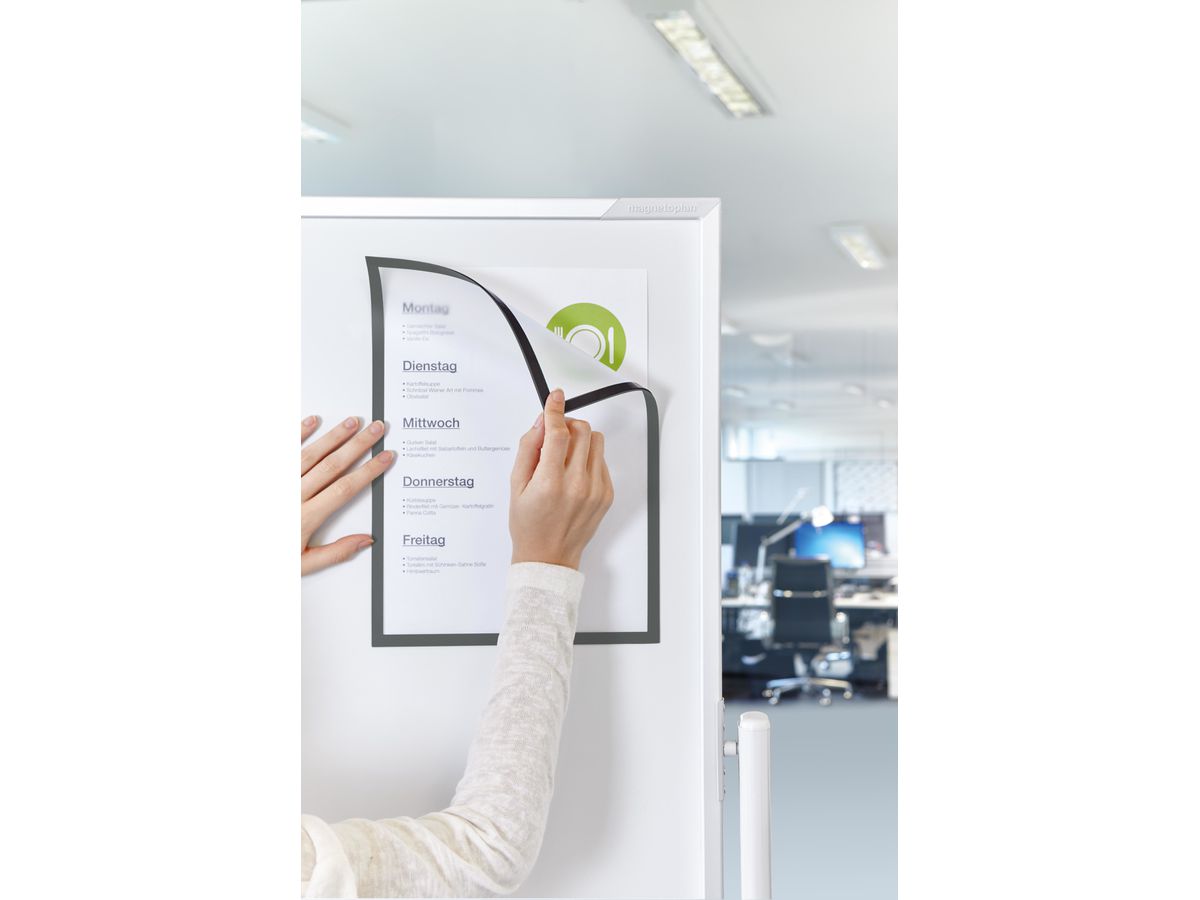 MAGNETOPLAN Cornice calamita magnetofix A4 1130301 grey 5 pezzi (4013695013626)