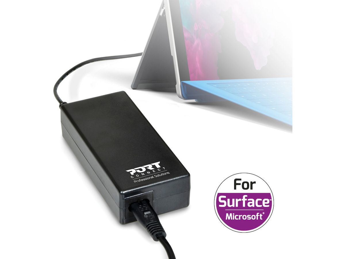 PORT PowerSupply 60W-MS Surface-EU 900102 black (3567049001025)