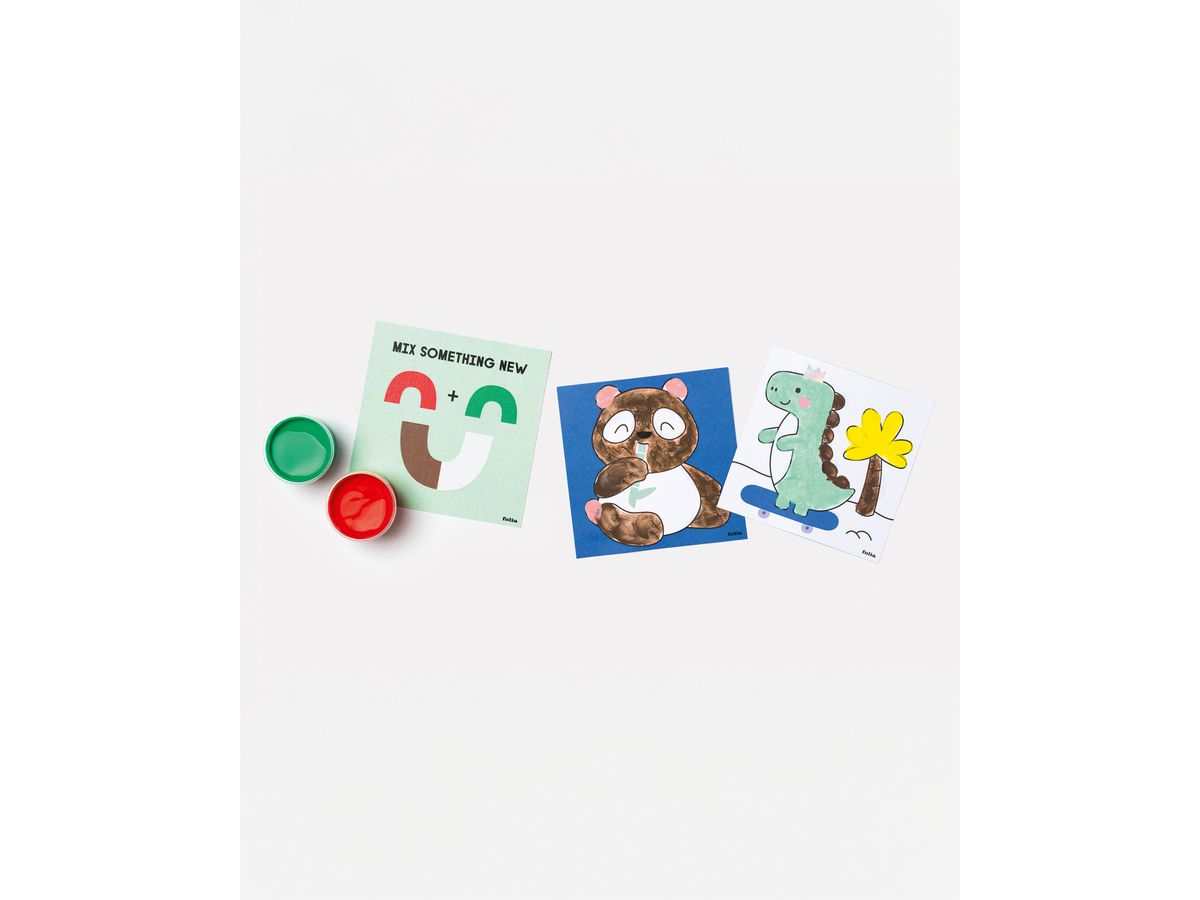 FOLIA Fingerfarben Happy Safari 48210 5 Farben (4001868142624)