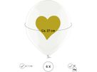 I AM CREATIVE Ballons goldenes Herz 27cm 1000-1059 transparent 6 Stück (7611983246854)
