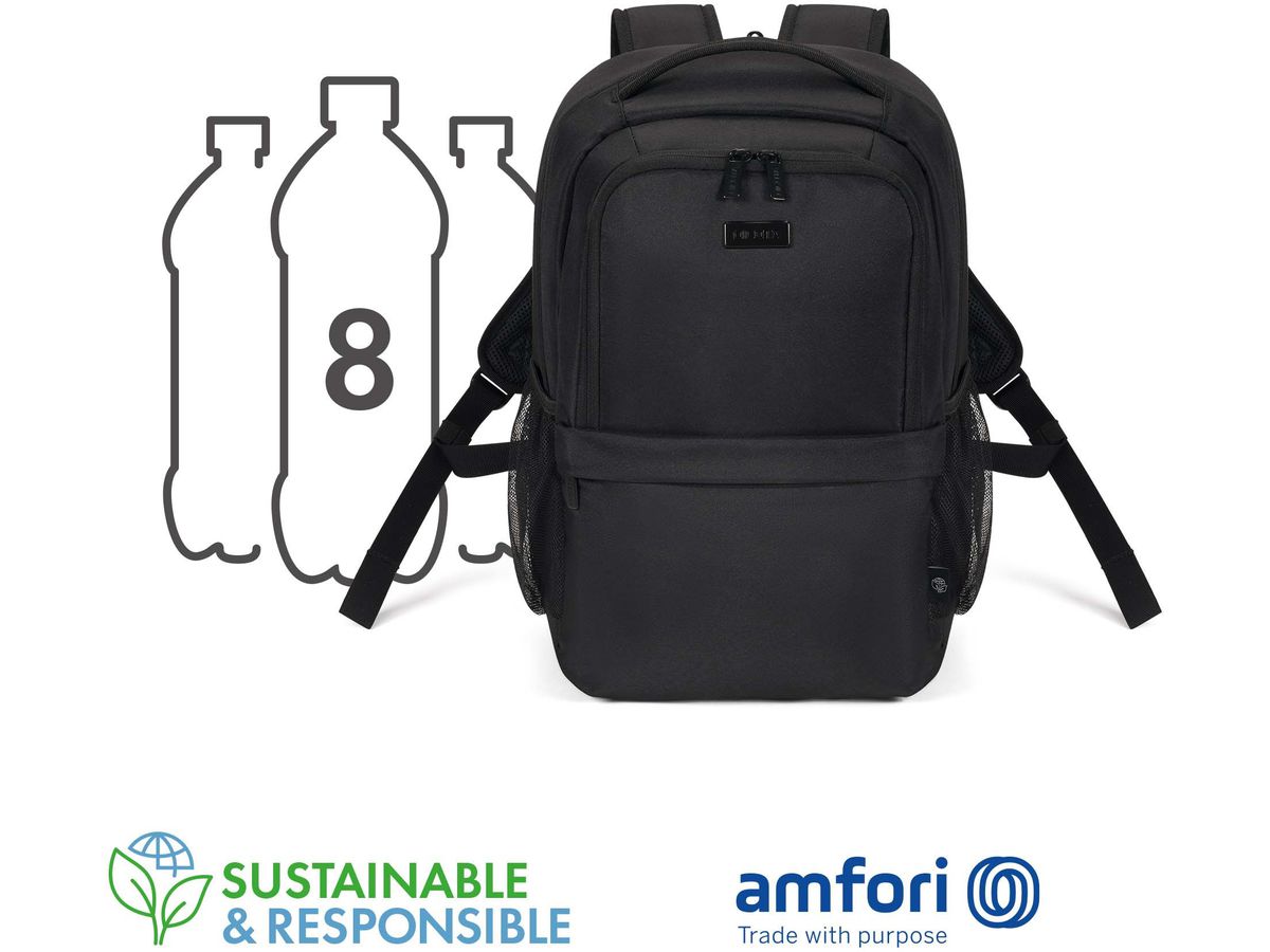 DICOTA Backpack Eco CORE D32027-RPET 13-14.1 inch Black (7640239421028)