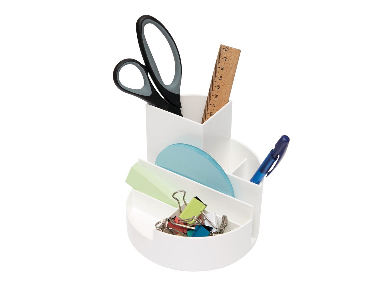 MAUL Stifteköcher Recycle 6.35 6 Fächer, weiss (4002390087537)