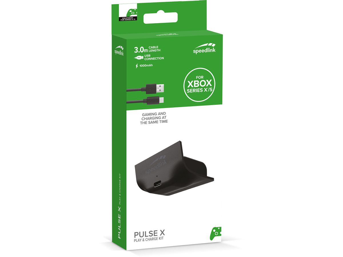 SPEEDLINK PULSE X Play & Charge Kit SL-260000-BK for Xbox Series X, black (4027301731811)