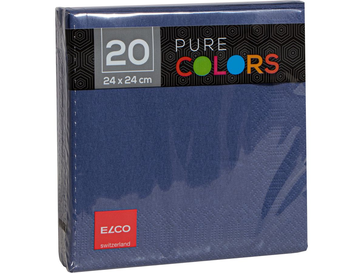 ELCO Serviette Zelltuch 24x24cm PC234020-465 3-lagig, dunkelblau 20Stk. (7612614062973)