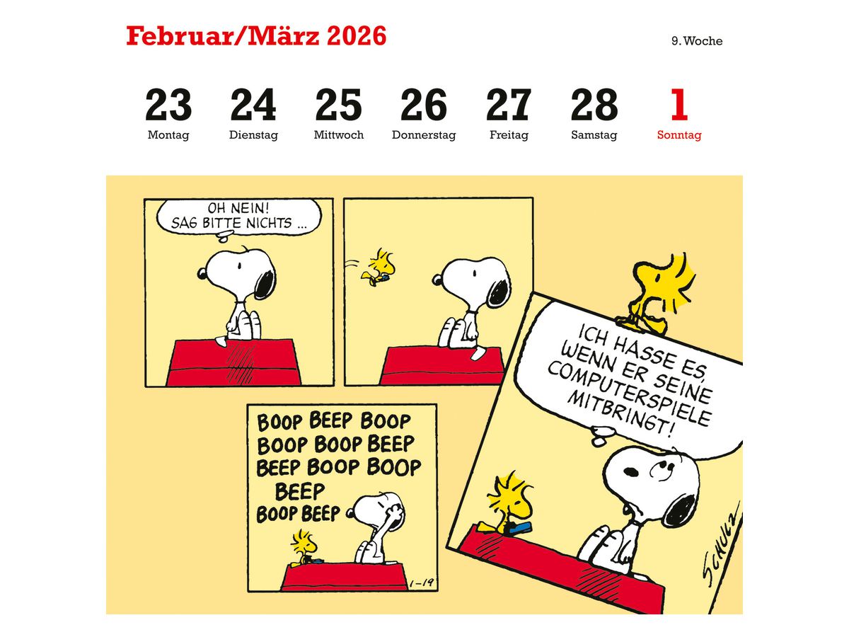 HEYE Cal. in cartolina Peanuts 2026 22963+26 1S/1P TE 16.5x17.7cm (9783756411405)