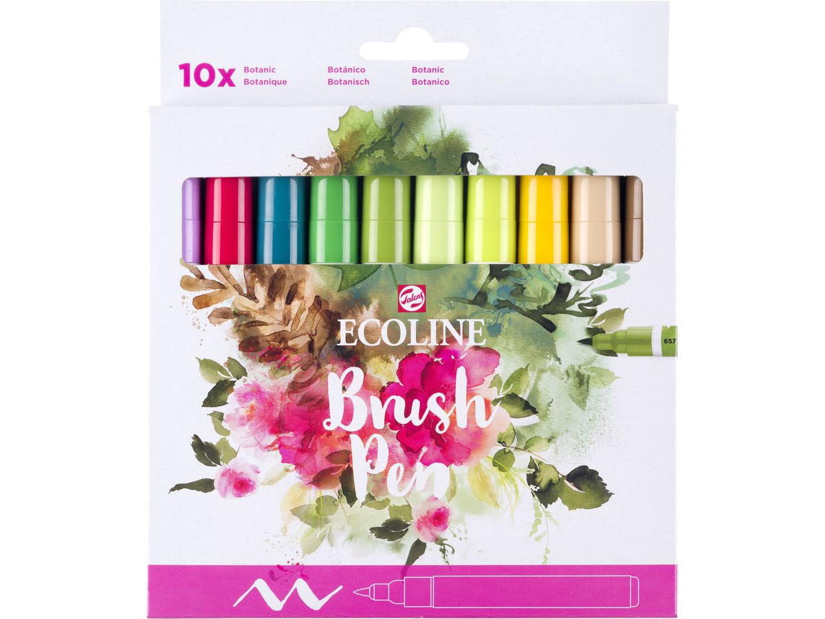 TALENS Ecoline Brush Pen Set 11509804 ass. Botanic 14 pezzi (8712079518943)