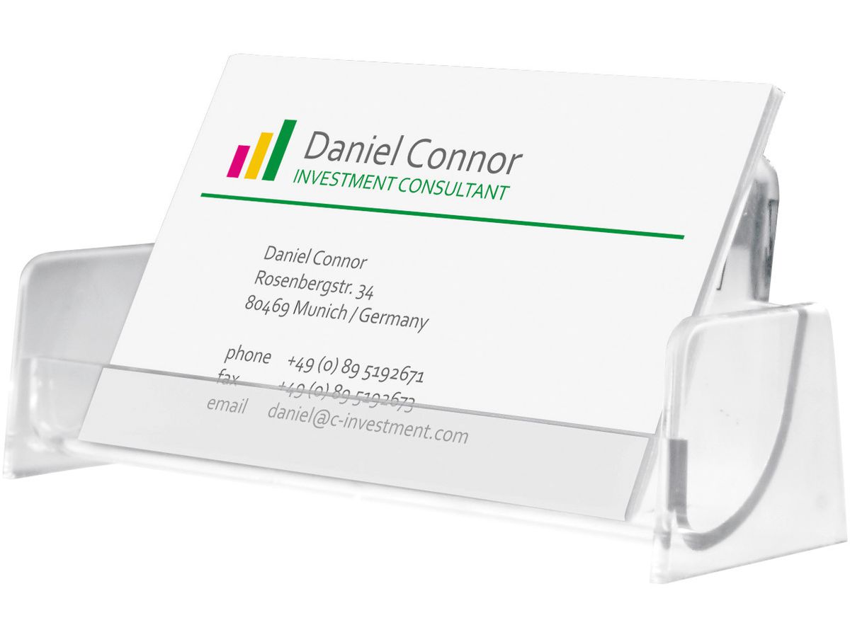 SIGEL Présentoir p. cartes de visite VA120 transp.,pour 50 cartes 97x85mm (4004360934278)